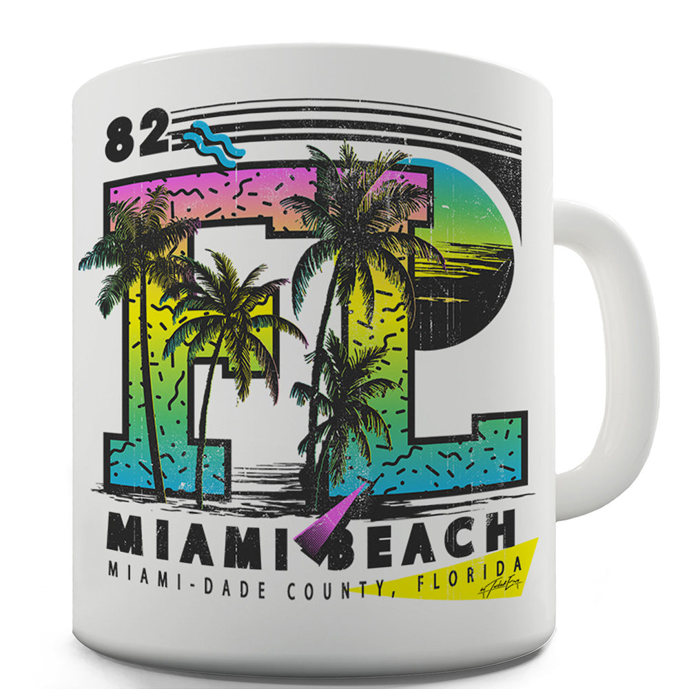 Miami Beach Neon Funny Mugs For Women