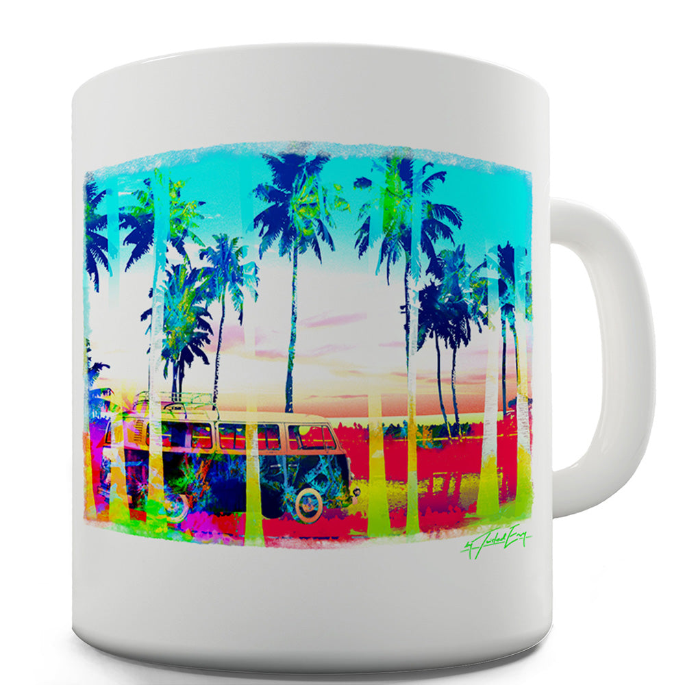 Psychedelic Beach Funny Mugs For Coworkers