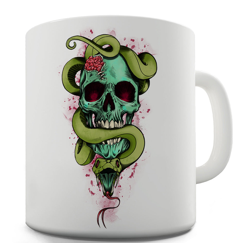 Green Skull Snake Funny Mugs For Friends