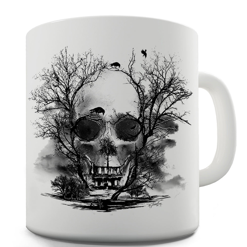 Scary Trees Skull Ceramic Funny Mug