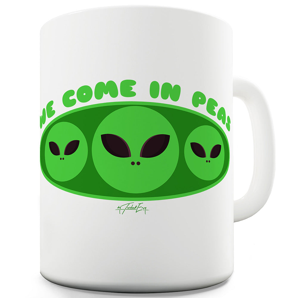 Alien Pea We Come In Peas Ceramic Novelty Mug