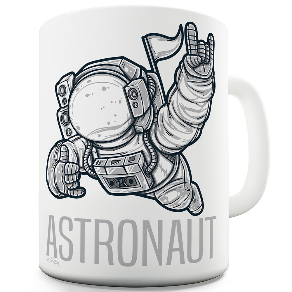 Flying Astronaut Funny Mug
