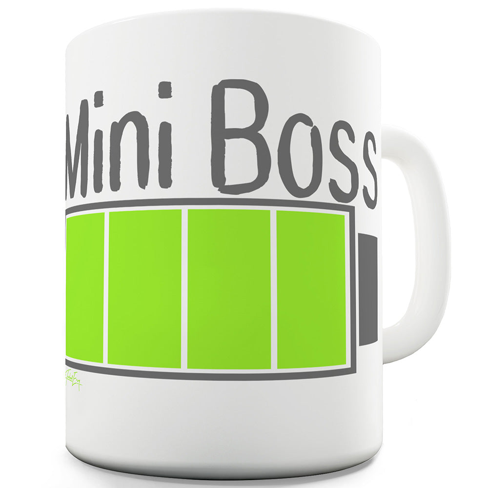 Mini Boss Full Energy Ceramic Mug Slogan Funny Cup