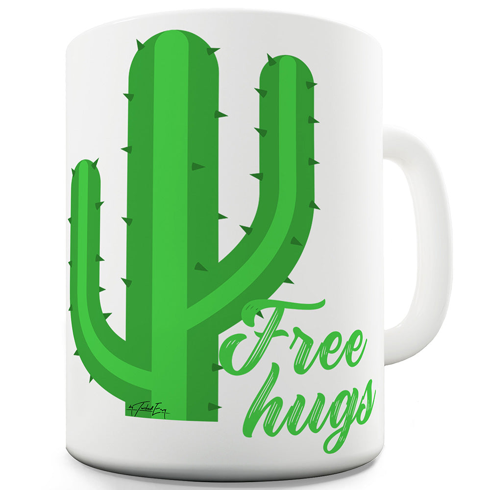 Free Hugs Cactus Ceramic Novelty Gift Mug