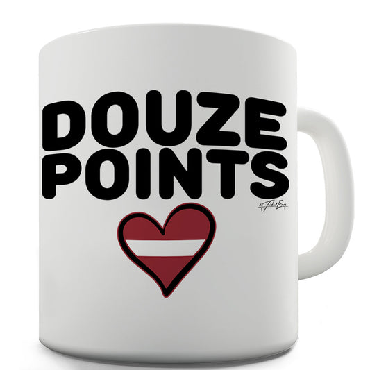 Douze Points Latvia Ceramic Mug Slogan Funny Cup