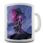 Neon Lightning Volcano Funny Mugs For Work