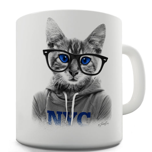 Nerdy Cat NYC Funny Mugs For Men Rude