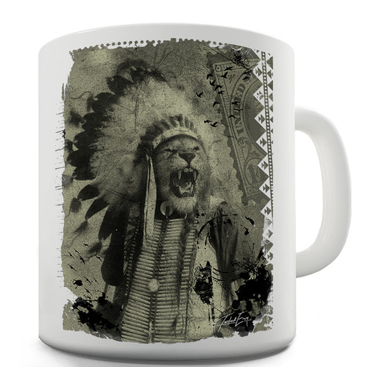 Native American Lion Funny Mugs For Men Rude