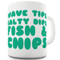 Wave Tips Salty Dips Mug - Unique Coffee Mug, Coffee Cup