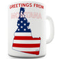 Greetings From Montana Flag Funny Novelty Mug Cup