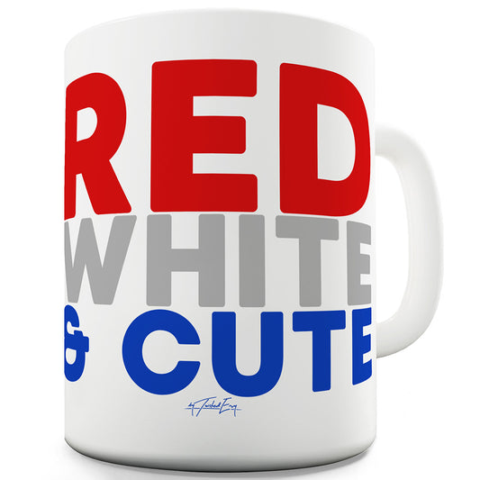 Red, White & Cute Ceramic Mug