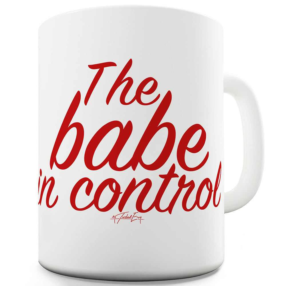 The Babe In Control Funny Mugs For Men Rude