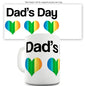 Dad's Day Rainbow Hearts Funny Office Secret Santa Mug