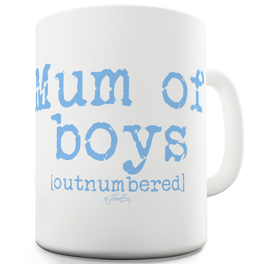 Mum Of Boys Mug - Unique Coffee Mug, Coffee Cup