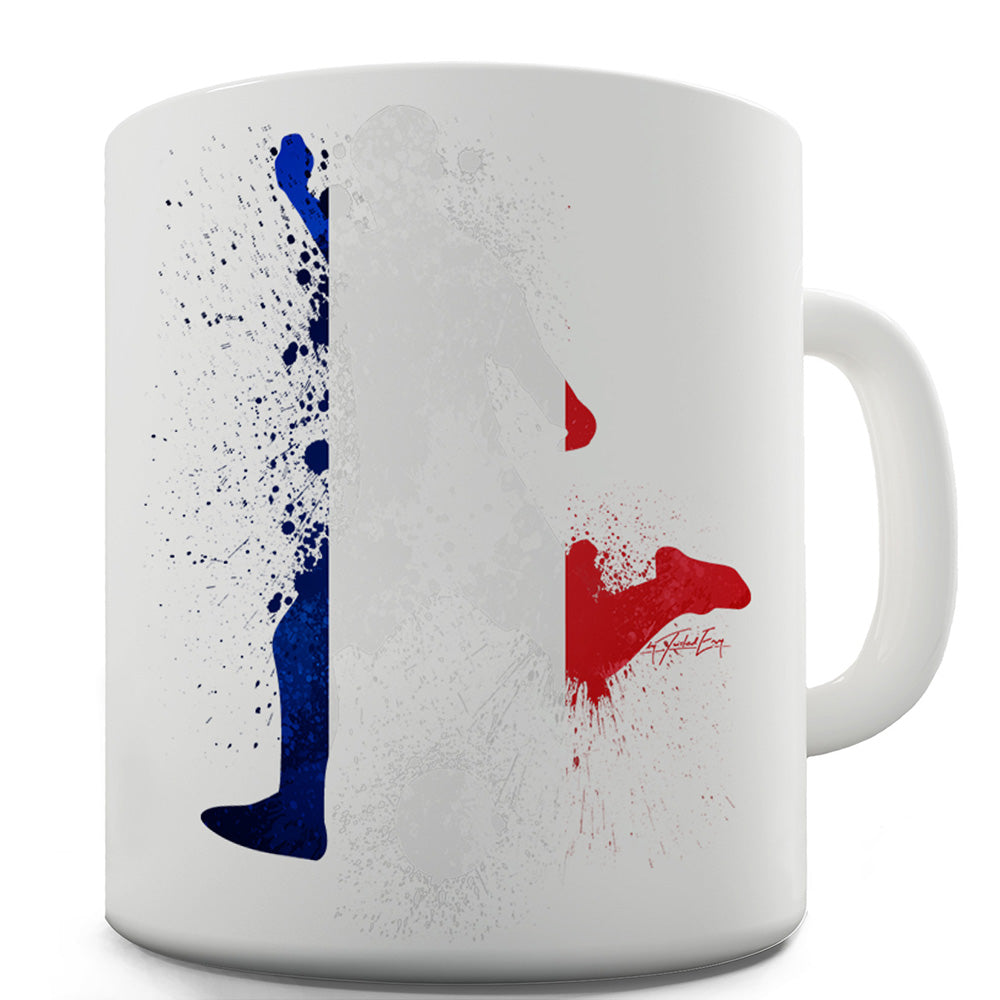 Football Soccer Silhouette France Ceramic Novelty Gift Mug