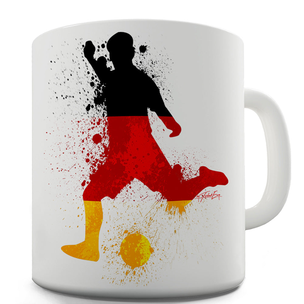 Football Soccer Silhouette Germany Funny Mugs For Work