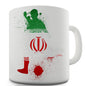 Football Soccer Silhouette Iran Ceramic Tea Mug