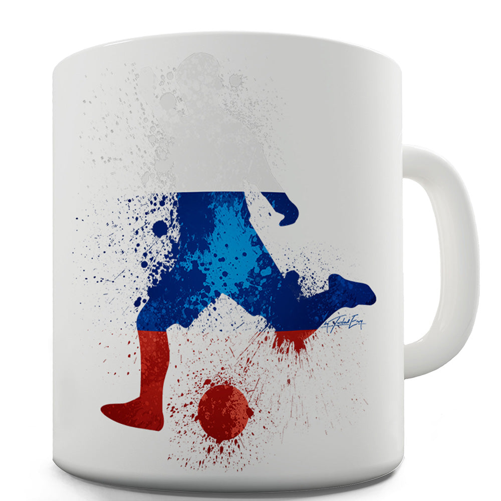 Football Soccer Silhouette Russia Funny Mugs For Dad