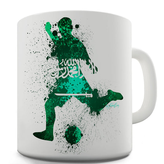 Football Soccer Silhouette Saudi Arabia Funny Mugs For Men Rude