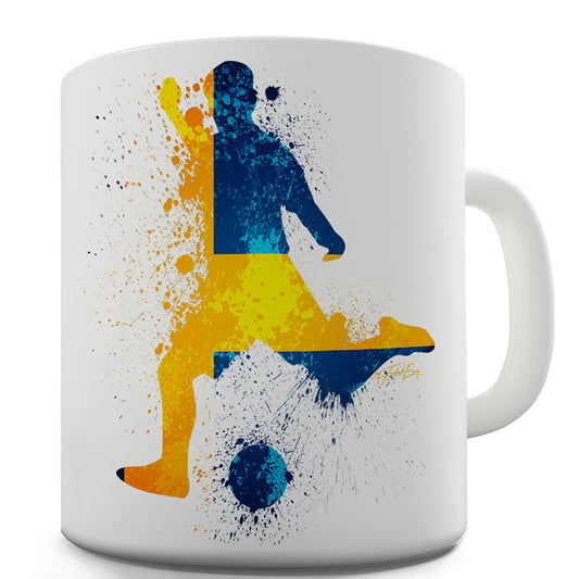 Football Soccer Silhouette Sweden Funny Mugs For Dad