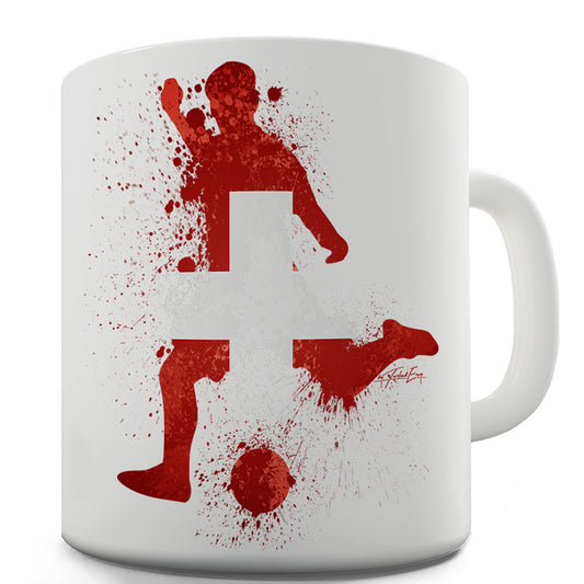 Football Soccer Silhouette Switzerland Funny Mugs For Dad