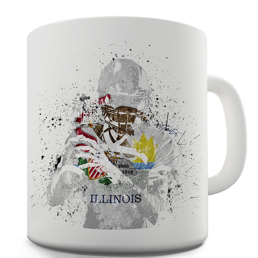 Illinois American Football Player Ceramic Novelty Mug