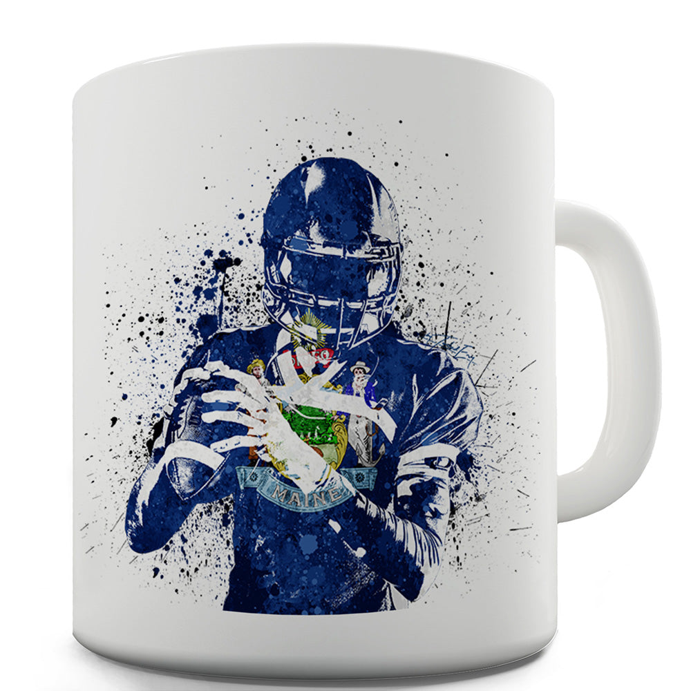 Maine American Football Player Funny Mugs For Work