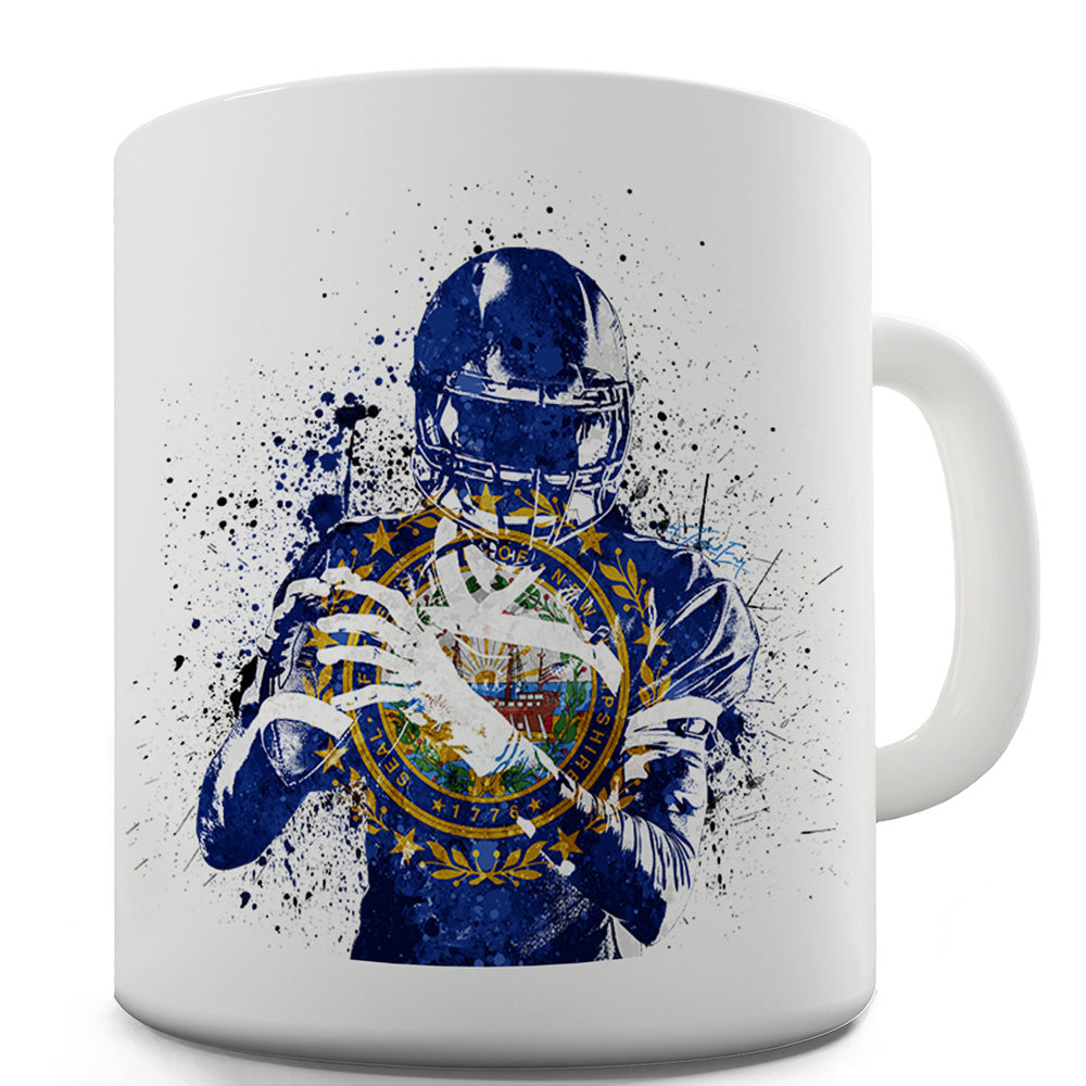 New Hampshire American Football Player Funny Office Secret Santa Mug