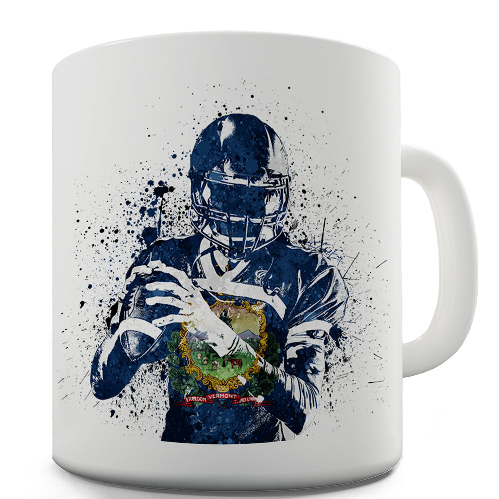 Vermont American Football Player Ceramic Novelty Gift Mug