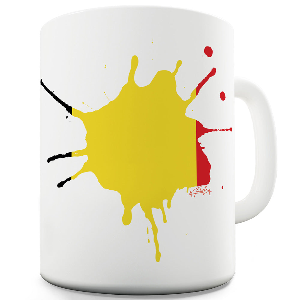 Belgium Splat Ceramic Tea Mug