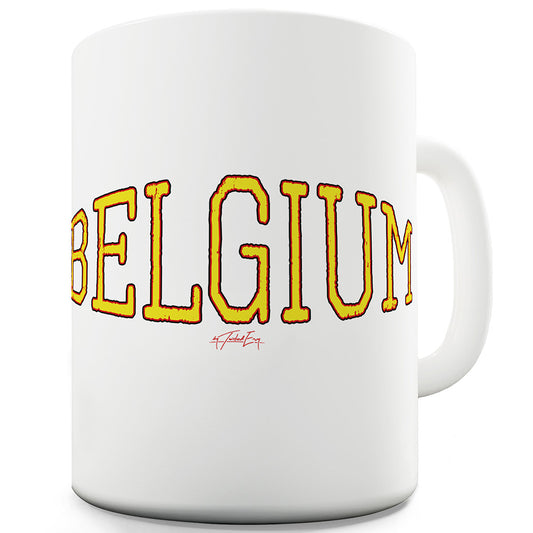 Belgium College Grunge Ceramic Novelty Gift Mug