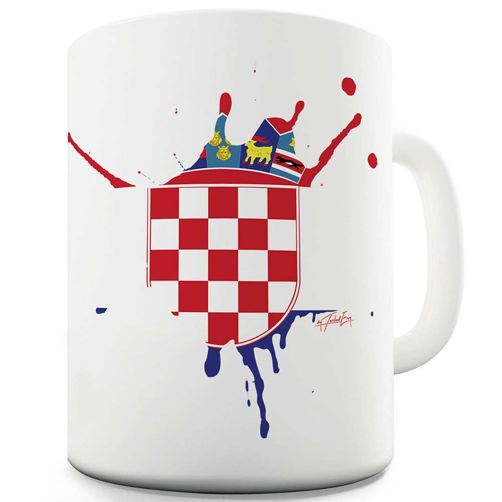 Croatia Splat Ceramic Tea Mug