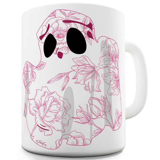 Floral Ghost Funny Mugs For Dad