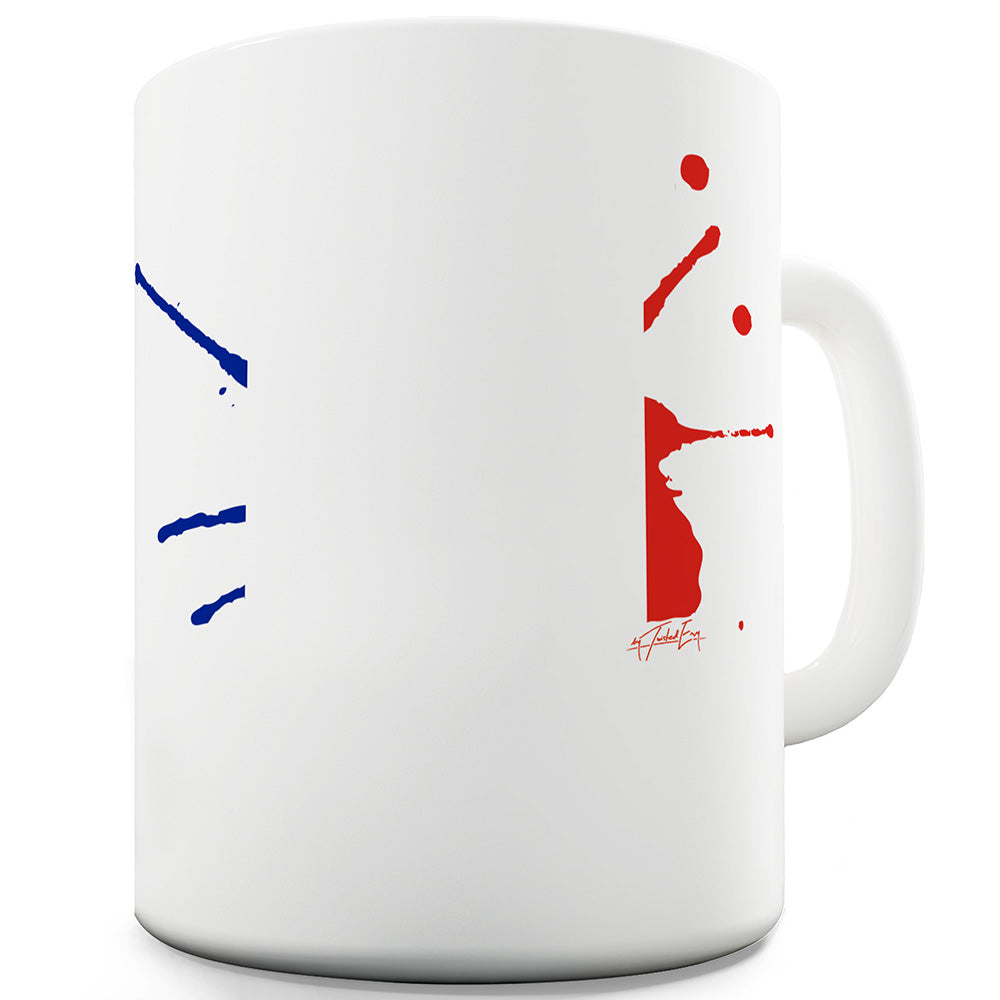 France Splat Ceramic Novelty Gift Mug