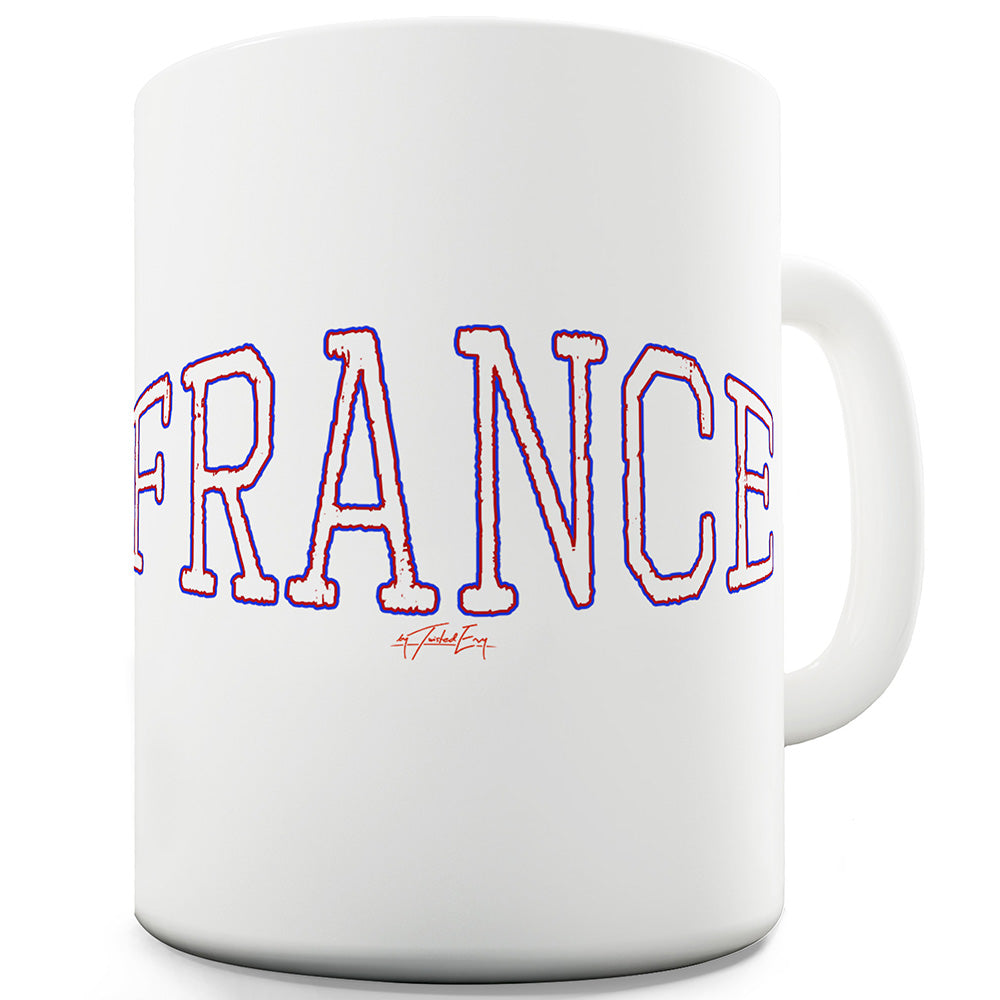 France College Grunge Ceramic Tea Mug