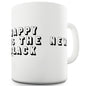 Happy Is The New Black Funny Office Secret Santa Mug