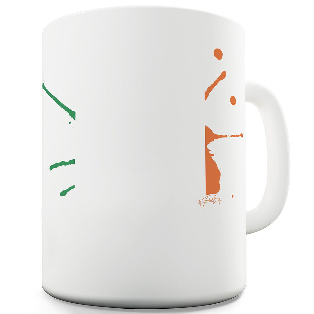 Ireland Splat Mug - Unique Coffee Mug, Coffee Cup