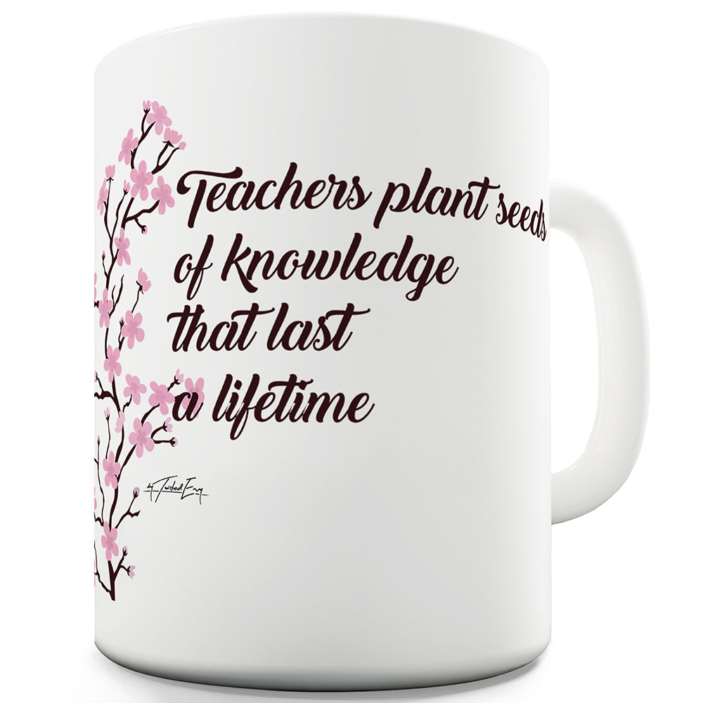 Teachers Plant Seeds Of Knowledge Funny Mugs For Friends