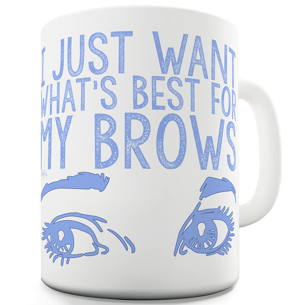 I Just Want What's Best For My Brows Funny Mugs For Coworkers