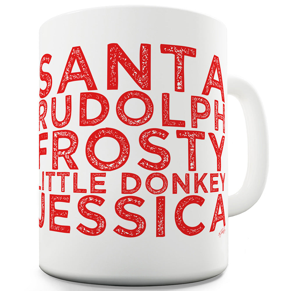 Santa Rudolph Frosty Personalised Ceramic Novelty Mug