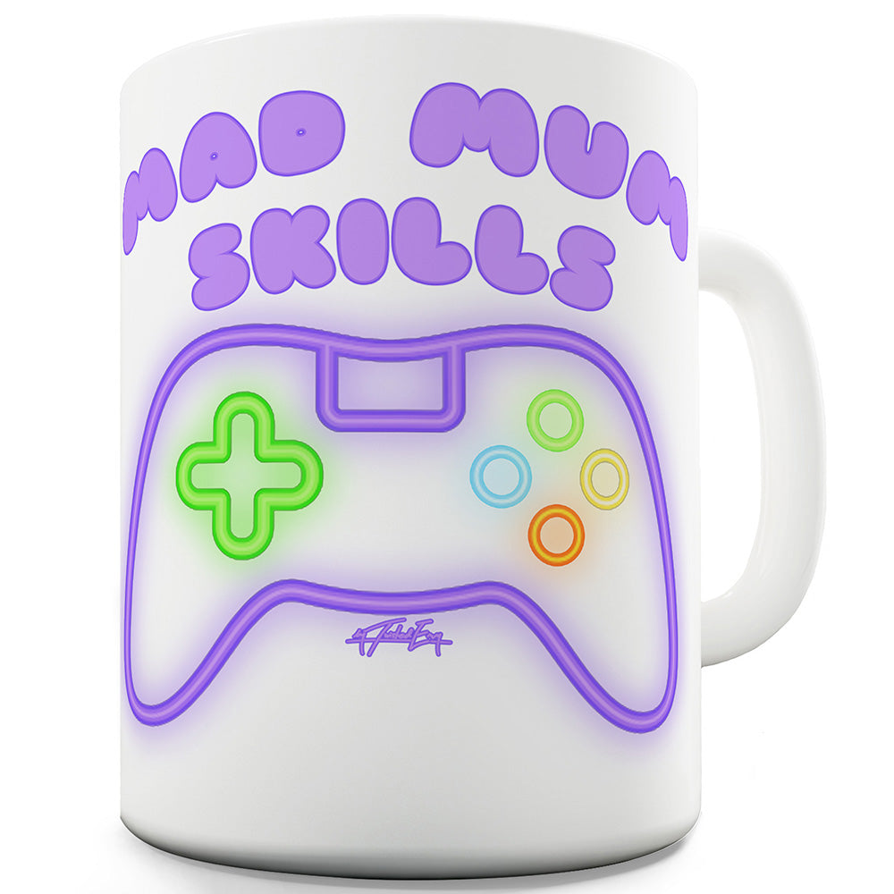 Mad Mum Skills Videogames Funny Novelty Mug Cup