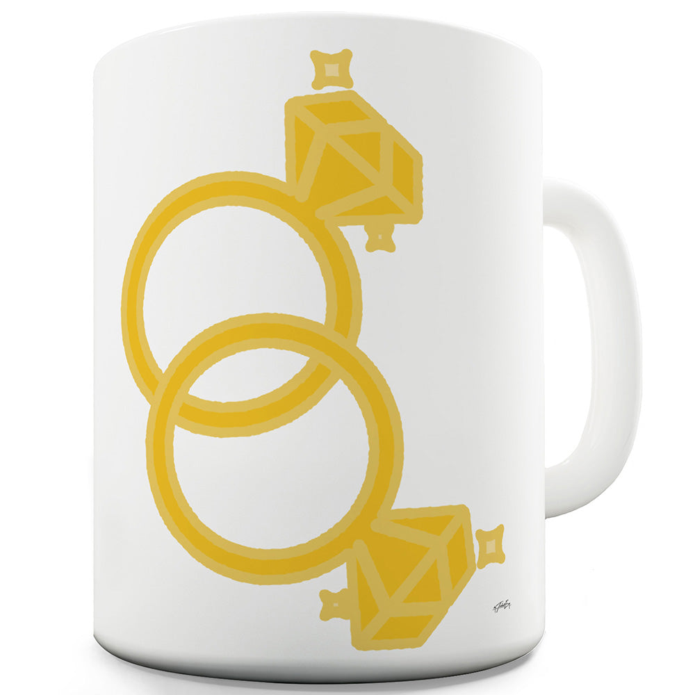 Gold Engagement Rings Funny Mug