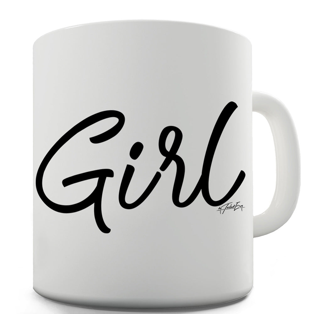 Girl Script Writing Funny Mug