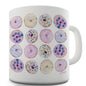 Pink Donuts Pattern Ceramic Funny Mug