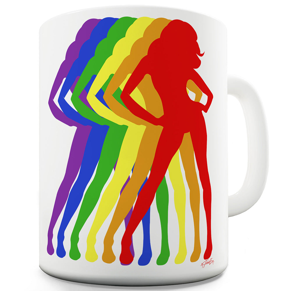 Rainbow Women Ceramic Funny Mug