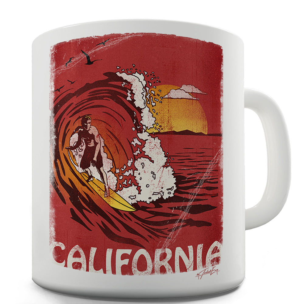 California Surfing Ceramic Funny Mug