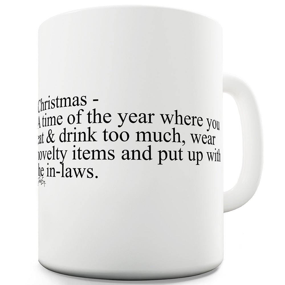 Adult Christmas Description Ceramic Mug Slogan Funny Cup