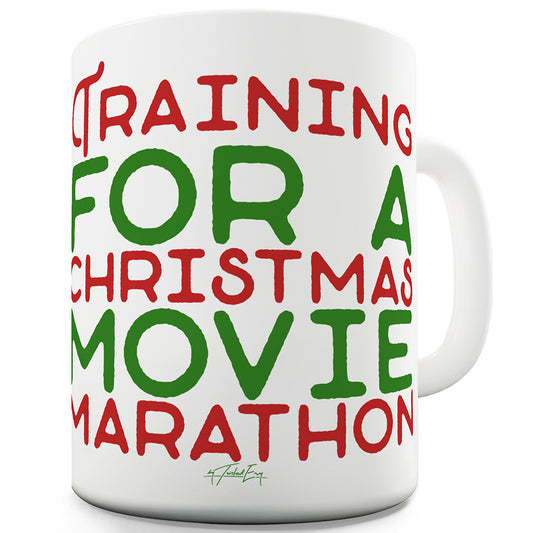 Training For A Christmas Movie Marathon Funny Office Secret Santa Mug