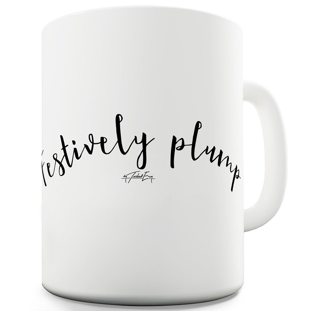 Festively Plump Ceramic Novelty Gift Mug