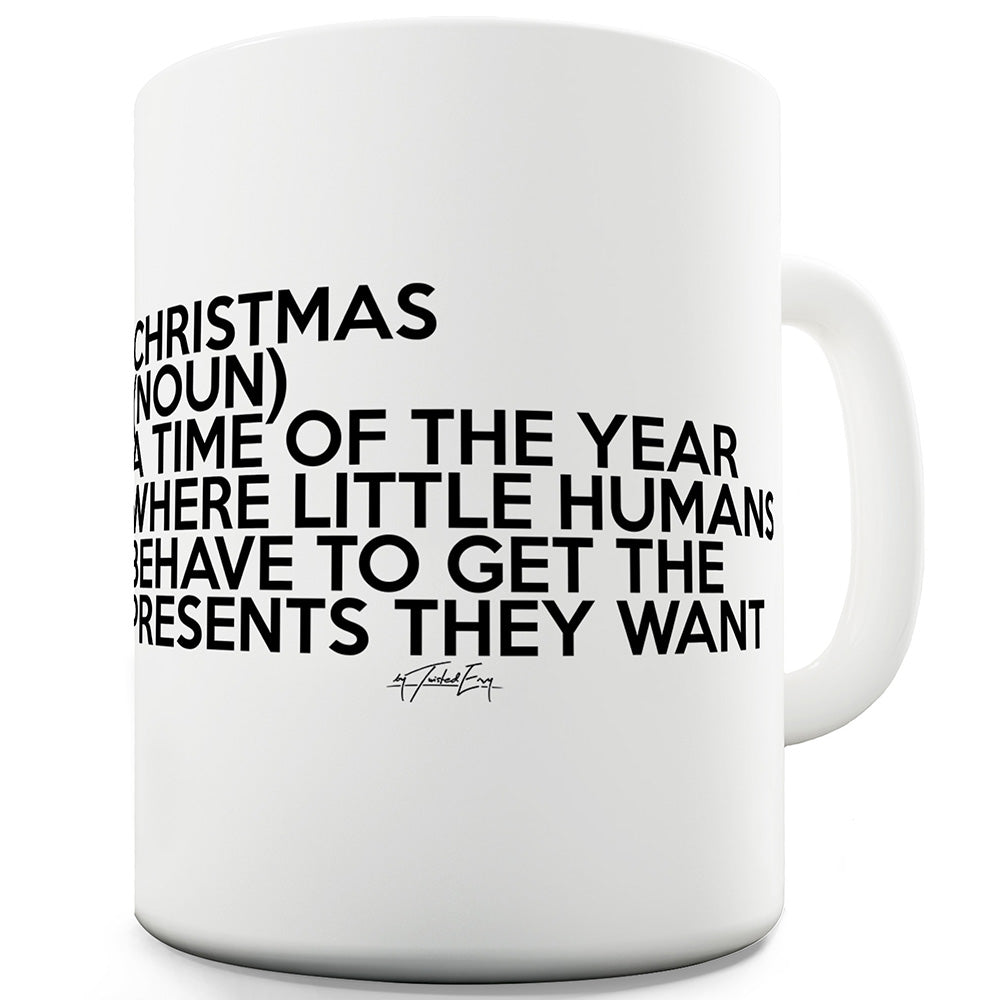 Christmas Description Funny Office Secret Santa Mug